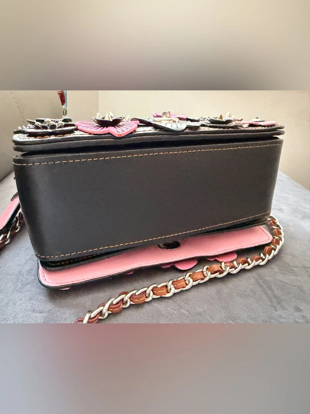 STUNNING & ULTRA-RARE Coach 1941 Tea Rose Double Dinky Satchel